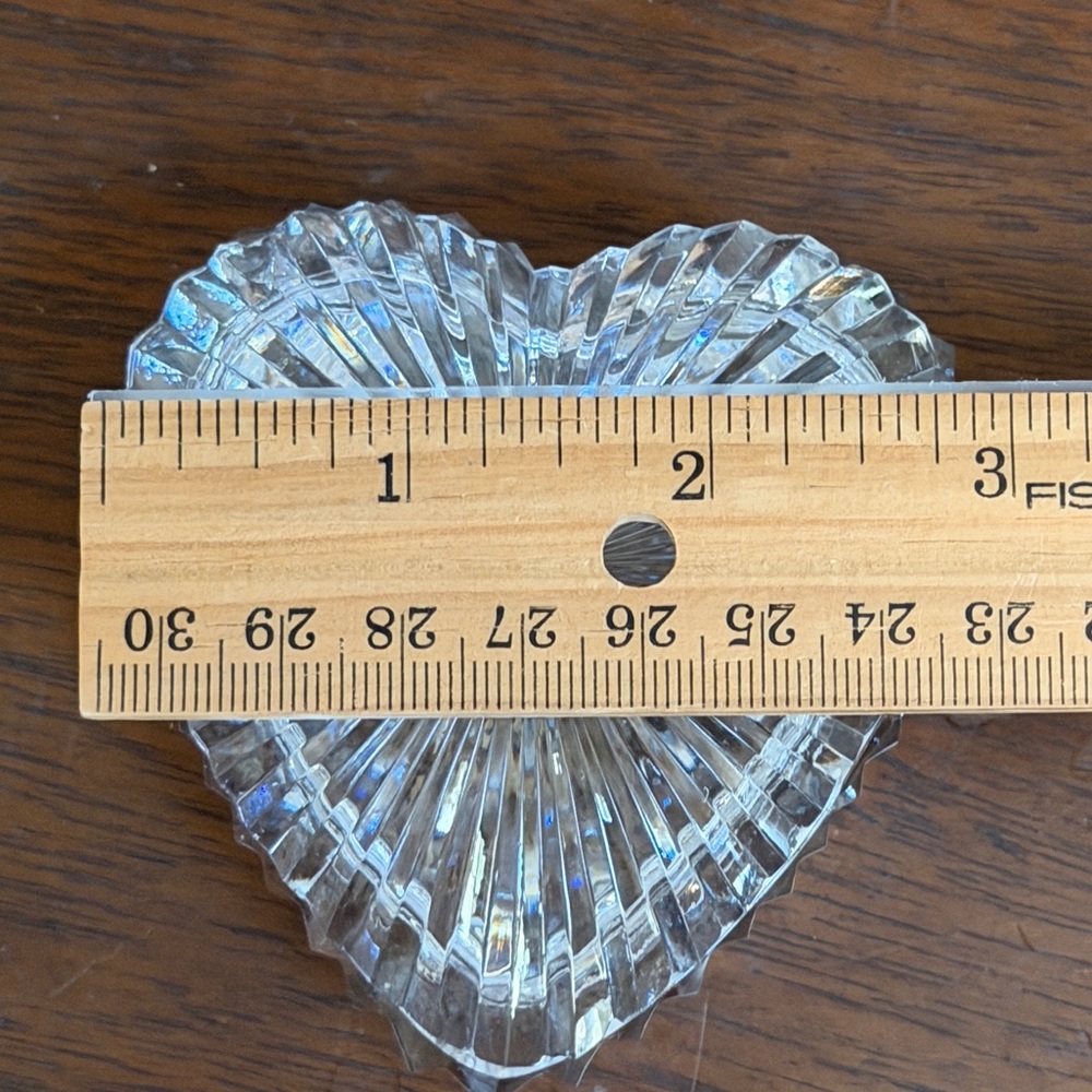 Waterford Crystal Heart Shaped Trinket Box, Minor Chips - Picture 6 of 12